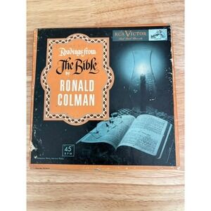 RCA Victor Readings from the Bible Ronald Colman 45 RPM Box Set Vintage Record